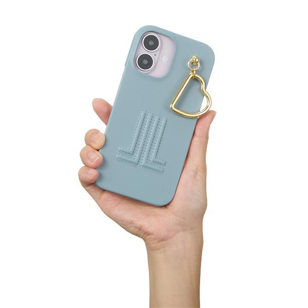 LANVIN en Bleu iPhone16用ケース ハードケース チャーム付 ブルー系