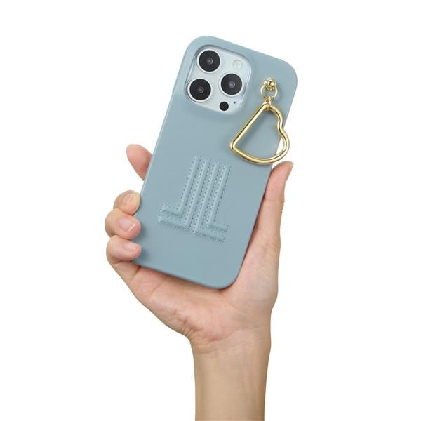 LANVIN en Bleu iPhone16Pro用ケース ハードケース チャーム付 ブルー