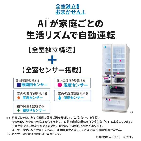 MITSUBISHI 冷蔵庫 6ドア 観音開き 700L グランドリネンホワイト ☆要