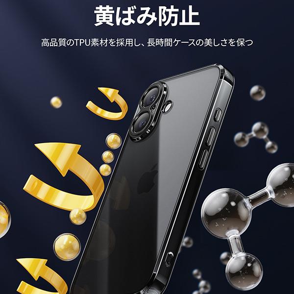 NIMASO ガラスフィルムセット iPhone 16 TPUソフトケース クリア