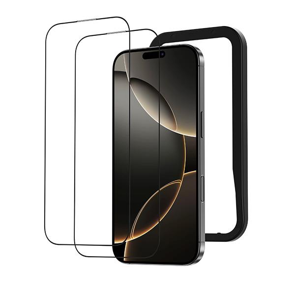 NIMASO ガラスフィルムセット iPhone 16 Pro TPUフレーム＋背面