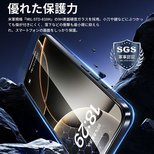 NIMASO ガラスフィルムセット iPhone 16 Pro TPUフレーム＋背面強化