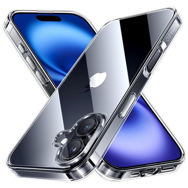 NIMASO ガラスフィルムセット iPhone 16 TPUフレーム＋PCケース クリア