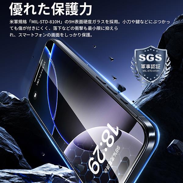 NIMASO ガラスフィルムセット iPhone 16 Pro Max TPUフレーム＋PC