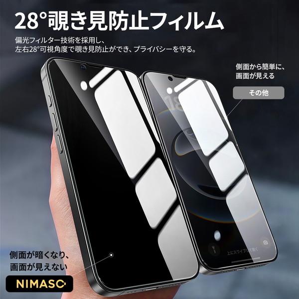 シオネ@プロフご確認お願いします NIMASO NI-G1-SEN2 iPhone 16e フィルム のぞき見防止 ケースに