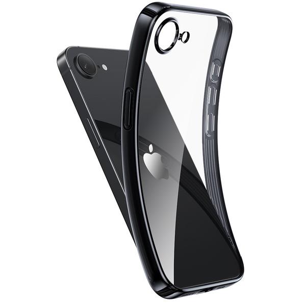 NIMASO iPhone 16e ケース TPUソフト クリアブラック NI-D1-SEES0502