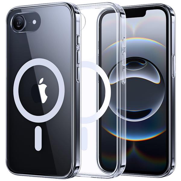 NIMASO iPhone 16e/17e ケース マグネット対応TPU+PC クリア NI-D1