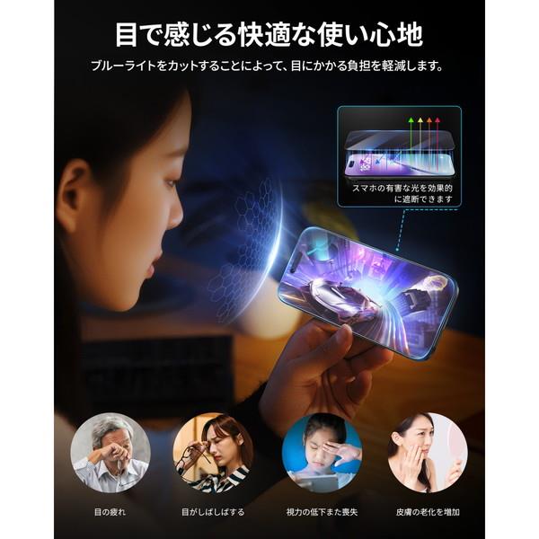 NIMASO iPhone Air ケースに干渉しない 反射防止、ブルーライトカット