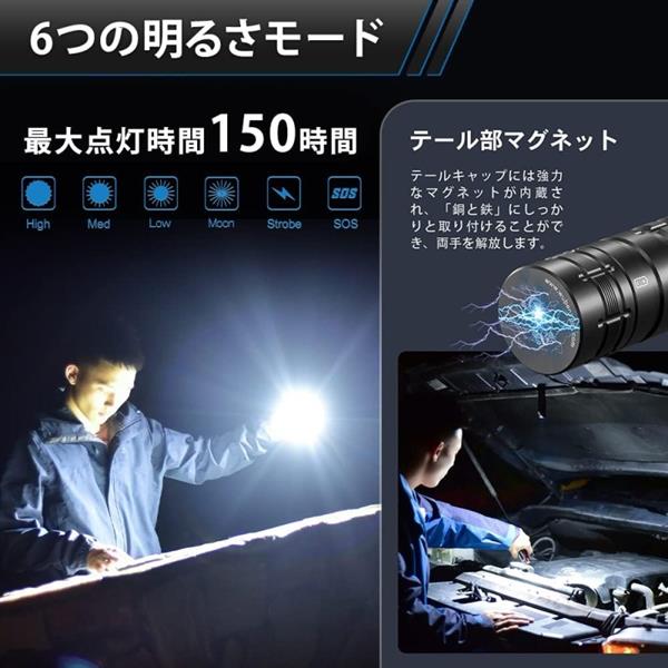 WUBEN D1 懐中電灯 1100ルーメン18650リチウムイオン給電機能搭載 D1|製品情報｜LEDのフラッシュライト,懐中電灯,自転車ライト販売