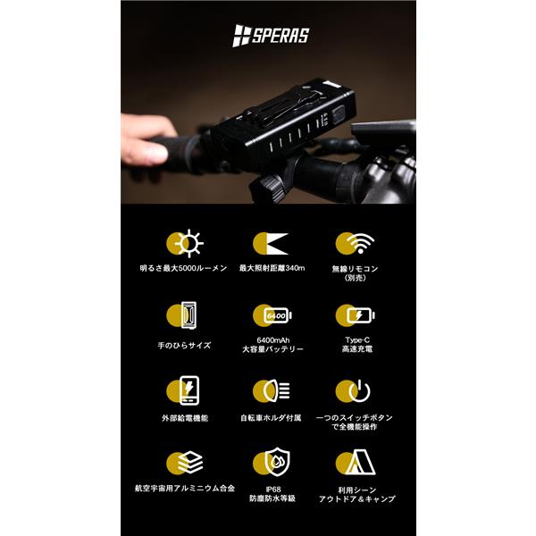 【シューヤ】T.I.M.Eペンライト⚠️期間限定価格⚠️ WUBEN U2-BK LEDライト 懐中電灯 充電式超明るい 5000ルーメン