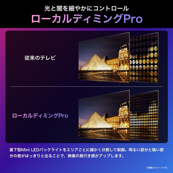 HISENSE 65U8N 4K液晶テレビ 【65V型/miniLED/量子ドット/低反射