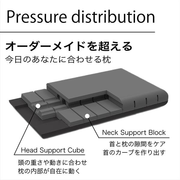WeatherlyJapan sumimin01_L 3D無重力枕 炭眠 10.5cm Lサイズ