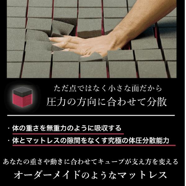 F1F2 無重力マットレス The Cubes【セミダブル/体圧分散