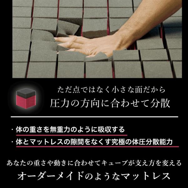 F1F2 無重力マットレス The Cubes 【セミダブル/高さ6cm/体圧分散