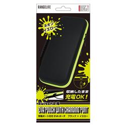 【Switch2】充電ポート付き　ＥＶＡポーチ　ブラック×イエロー