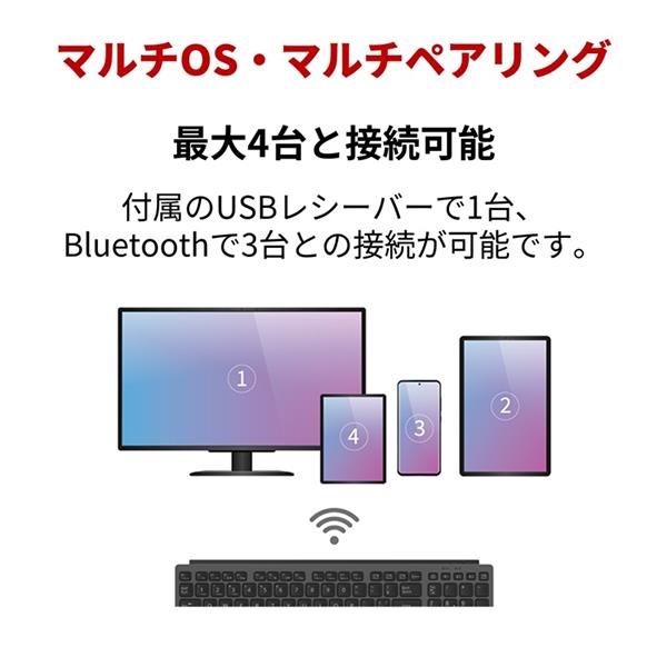 Fujitsu FMVーKB800T ワイヤレスキーボード 本体 富士通 FMV-KB800T ワイヤレス静音フルキーボード FMV Comfort