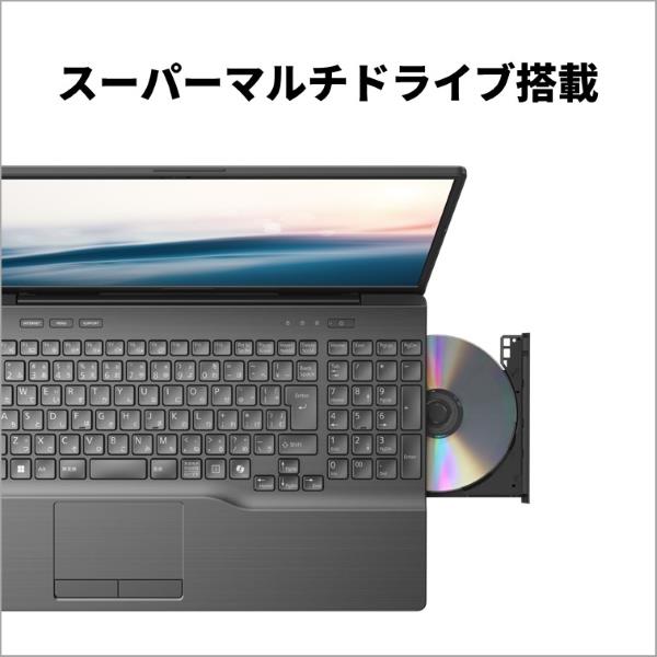 Fujitsu FMVA50J3B ノートPC FMV AH50 J3 16.0インチ Windows 11 Corei7-1255U メモリ16GB  SSD256GB Microsoft Office搭載 ブライトブラック 2024年10月モデル | ノジマオンライン