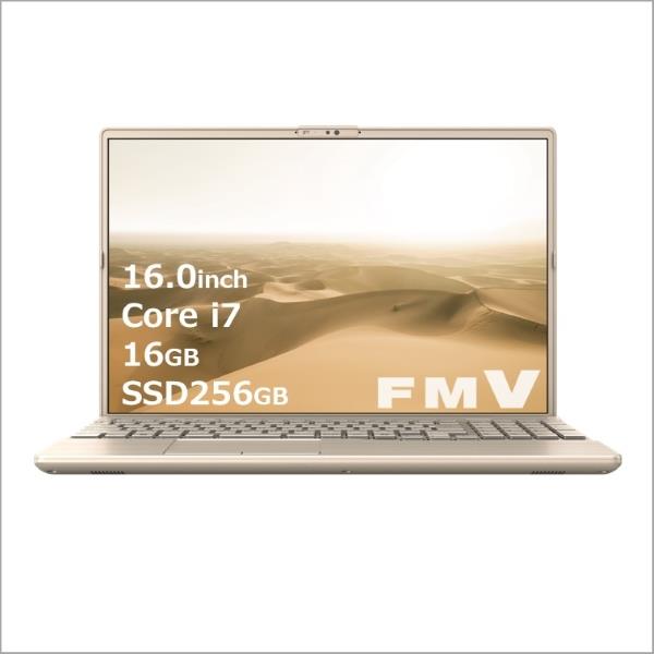 Fujitsu FMVA50J3G ノートPC FMV AH50 J3 16.0インチ Windows 11 Corei7-1255U メモリ16GB  SSD256GB Microsoft Office搭載 ベージュゴールド 2024年10月モデル | ノジマオンライン