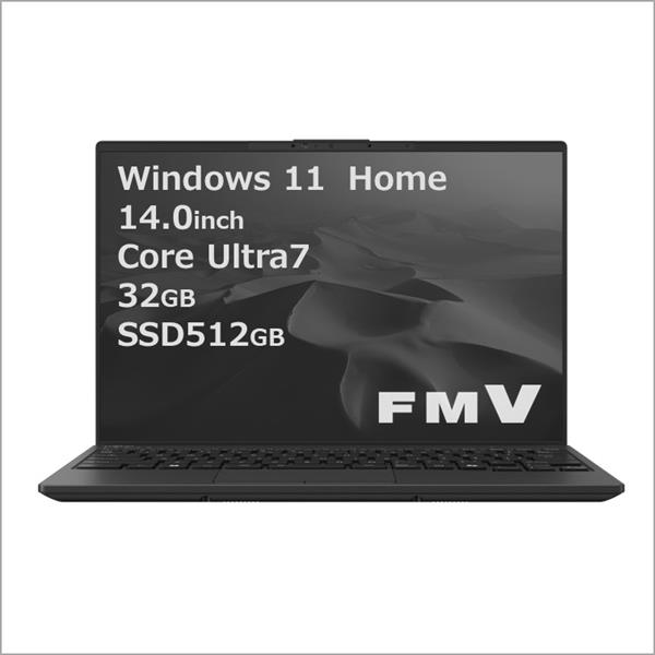 Fujitsu FMVU90J3BN ノートPC FMV UH90 J3 14.0インチ Windows 11 Core Ultra7-155H  メモリ32GB SSD512GB Microsoft Office搭載 ピクトブラック 2024年10月モデル | ノジマオンライン