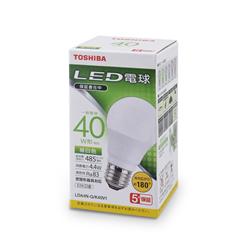 TOSHIBA LED電球 26口金 一般電球形40W形相当 昼白色 LDA4N-G
