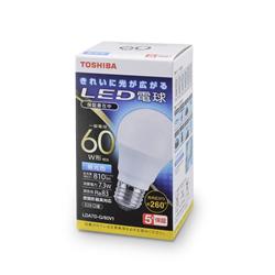 TOSHIBA LED電球 26口金 一般電球形60W形相当 昼光色 LDA7D-G-60V1