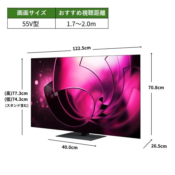 テレビ　新品未使用 REGZA 55X8900R 4K有機ELテレビ REGZA 55V型/重低音立体音響/Wi