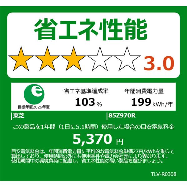 REGZA 4K液晶テレビ REGZA 85V型/高輝度ファインminiLED/タイムシフト