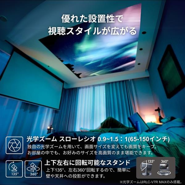 REGZA レーザープロジェクター 4K/最大2000ISO lm/最大150インチ