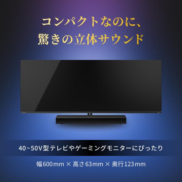 REGZA コンパクトサウンドバー 約60cm/2ch/最大100W RA-B100 | ノジマ