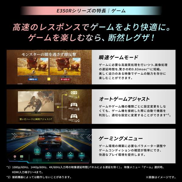 REGZA 4K液晶テレビ 65V型 ゲームモード搭載 省エネモデル ☆大型配送