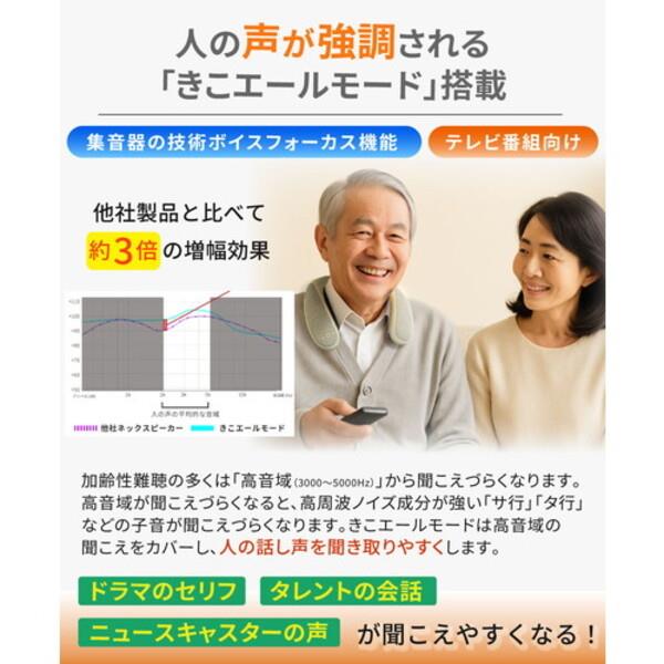 きこエール for TV テレビ用 ネックスピーカー KE-NS1LG 首掛け 期間限定！4,000円OFF】 きこエール forTV テレビ用 ネック