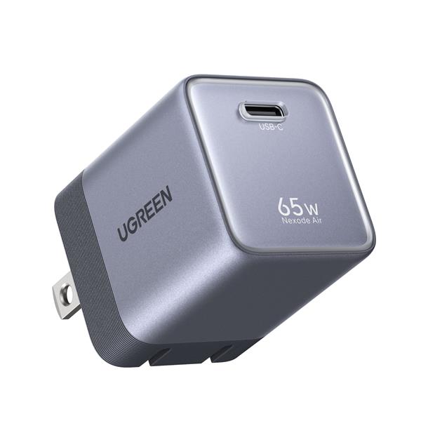 UGREEN Nexode Air GaN急速充電器ｾｯﾄ 65W 1mｹｰﾌﾞﾙ付ﾀﾞｰｸｸﾞﾚｰ 75813