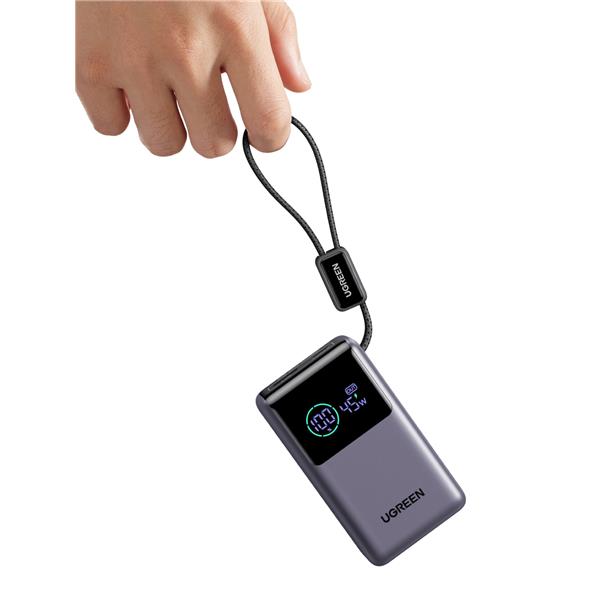 UGREEN Nexode 10000mAh USB-Cｹｰﾌﾞﾙ内蔵ﾓﾊﾞｲﾙﾊﾞｯﾃﾘｰ 55W 85301
