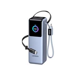 UGREEN 25000mAh モバイルバッテリー145wと巻取りケーブルセット UGREEN 25000mAh 巻き取り式USB-Cｹｰﾌﾞﾙ内蔵 ﾓﾊﾞｲﾙﾊﾞｯﾃﾘｰ 200W 75702B