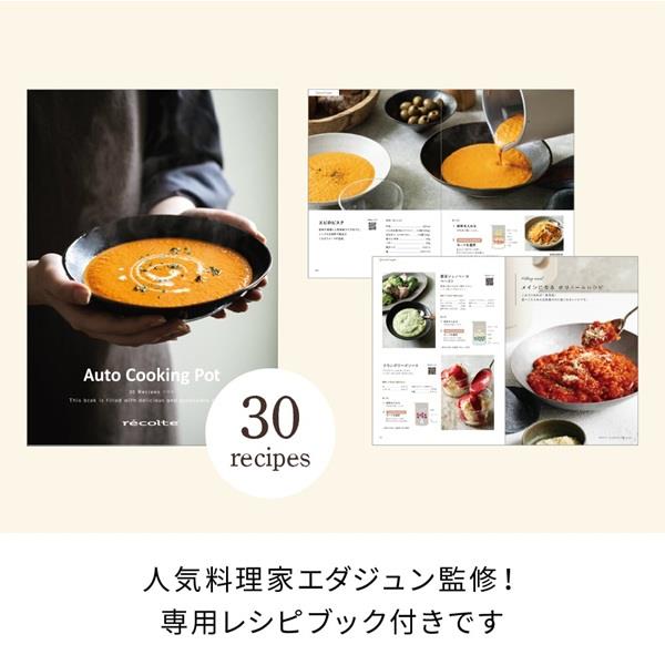 recolte 自動調理ポット ナチュラルブラック RSY-2BK | ノジマオンライン