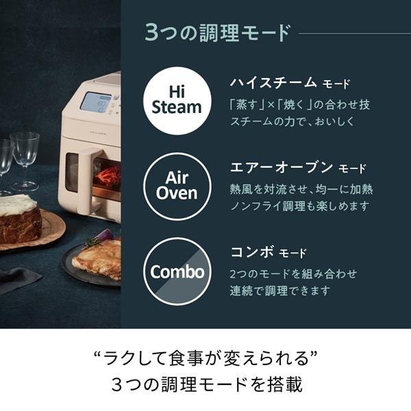 recolte ハイスチームエアーオーブン ナチュラルブラック RAO-3BK