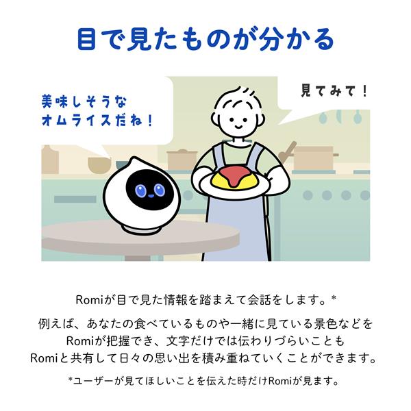 MIXI 会話AIロボットRomi Lacatanモデル ナチュラルホワイト ROMI-L01W