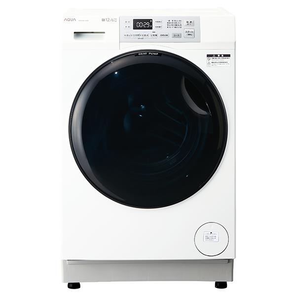 AQUA ドラム式洗濯乾燥機 洗濯12kg 乾燥6kg 左開き ホワイト ☆大型