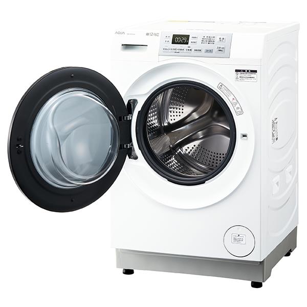 AQUA ドラム式洗濯乾燥機 洗濯12kg 乾燥6kg 左開き ホワイト ☆大型