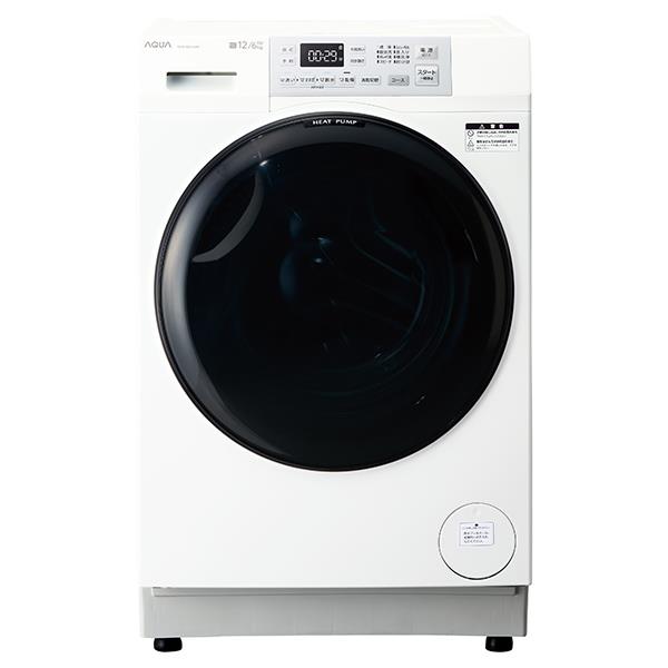 AQUA ドラム式洗濯乾燥機 洗濯12kg 乾燥6kg 右開き ホワイト ☆大型
