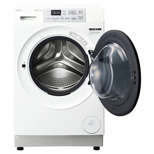 AQUA ドラム式洗濯乾燥機 洗濯12kg 乾燥6kg 右開き ホワイト ☆大型