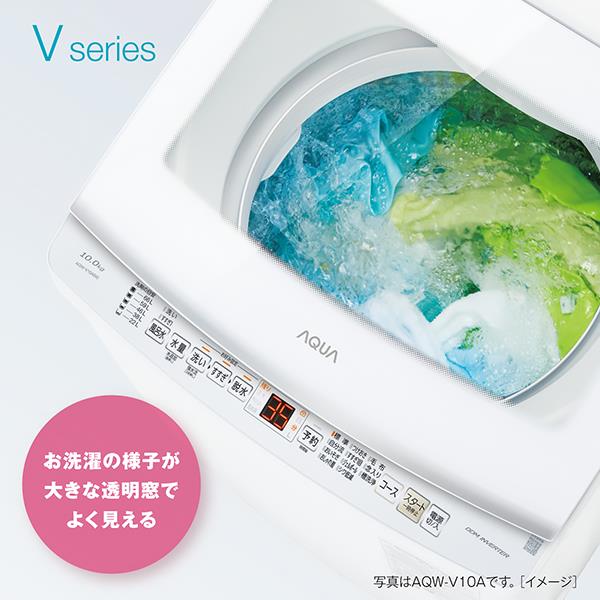 AQUA 全自動洗濯機 [3Dパワフル洗浄＆高濃度クリーン浸透RX]【洗濯8kg