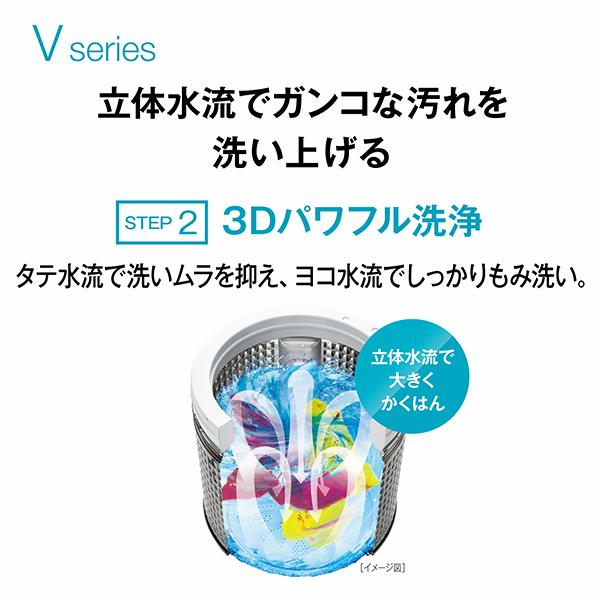 AQUA 全自動洗濯機 [3Dパワフル洗浄＆高濃度クリーン浸透RX