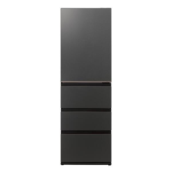 AQUA 冷蔵庫 DELIE+ 4ドア 452L 左開き マットクリアブラック
