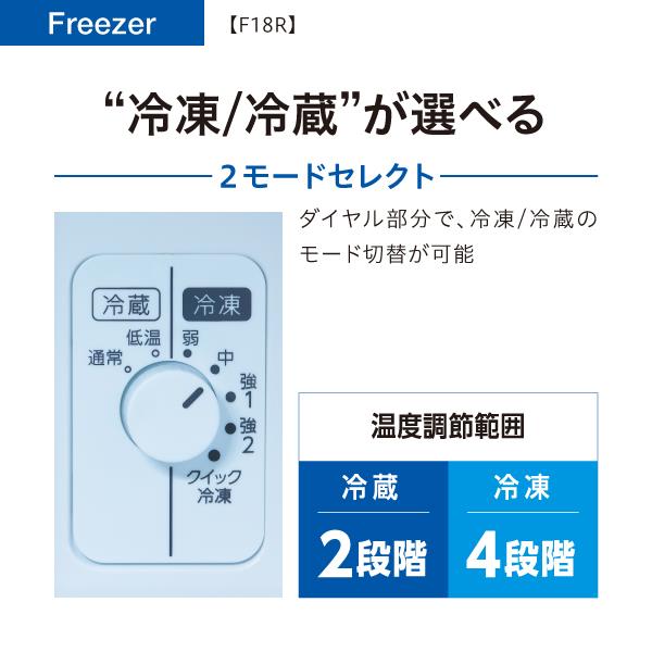 AQUA 冷凍庫 ファン式 1ドア 右開き 180L クリアホワイト ☆大型配送