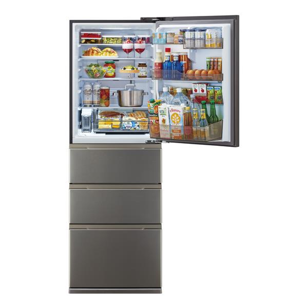 AQUA 冷蔵庫FREEZIA+ ［4ドア/右開き/362L/ブライトダークシルバー