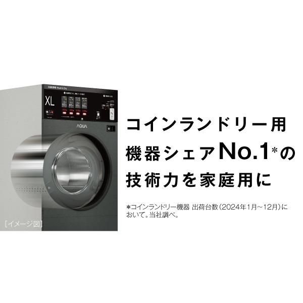 AQUA ドラム式洗濯乾燥機 洗濯12kg 乾燥6kg 右開き サファイアブラック