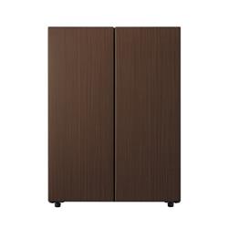 AQUA 家具冷蔵庫LOOC ファン式 2ドア 観音開き 72L ブラウンウッド AQR