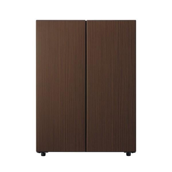 AQUA 家具冷蔵庫LOOC ファン式 2ドア 観音開き 72L ブラウンウッド AQR