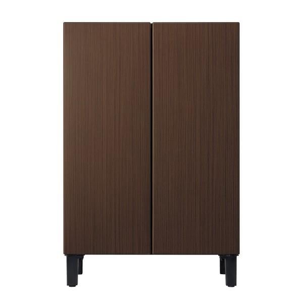 AQUA 家具冷蔵庫LOOC ファン式 2ドア 観音開き 72L ブラウンウッド AQR